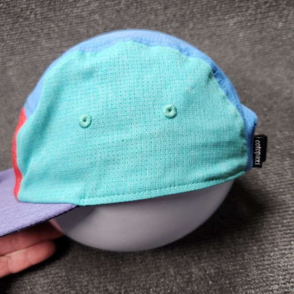 Cotopaxi 5 Panel Hat Colorblock Blue Red Teal Adjustable Camper Cap Unisex - Picture 3 of 7